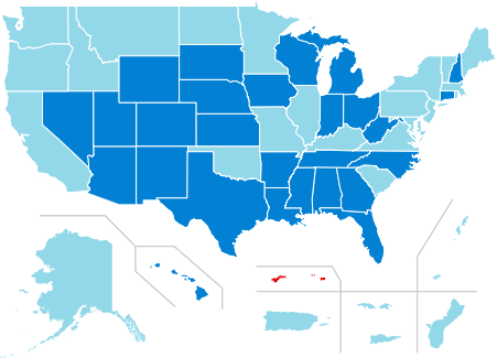 Map of United States Real ID status per state